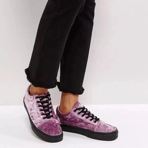 Vans Old Skool Shoes Womens 5.5 Mens 4 Velvet Sea Fog Lace Up Sneakers RARE